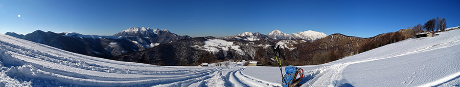 Sui prati innevati di Prato Giugno