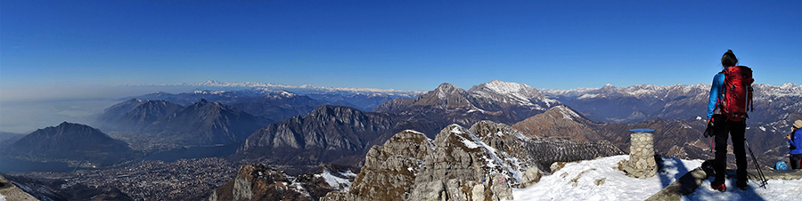 RESEGONE innevato e 'Porta del Palio' ad anello da Fuipiano Valle Imagna il  16 febbraio 2019