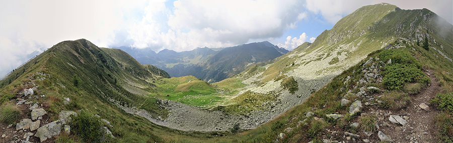 Il bel vallone tra Arete a sx e Valegino a dx