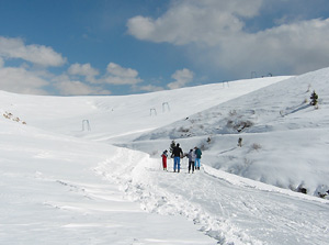 Primo tratto della pista di sci di fondo