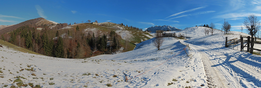 Pestando neve salendo da Lavaggio di Dossena alle cascine e al Vaccareggio