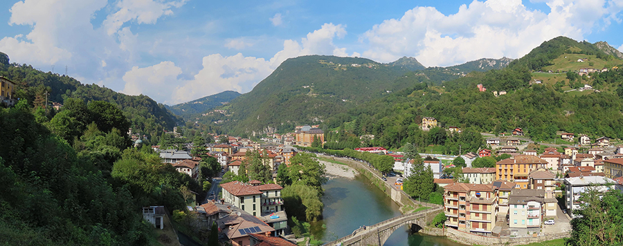 Vista panoramica sul centro di San Pellegrino Terme