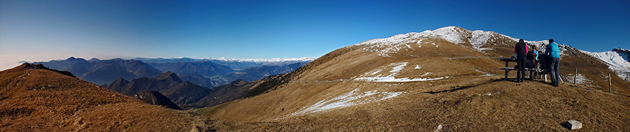 Dal sentiero 227 vista sulla cresta sommitale del Monte Guglielmo