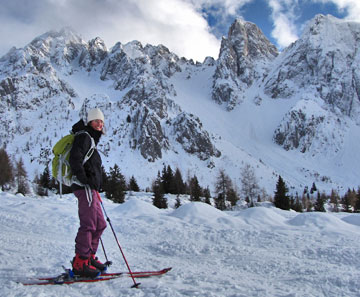 Salita escursionistica e sci-alpinistica da Schilpario al Passo Campelli (1892 m) e al Monte Campioncino (2100 m.) il 6 gennaio 2010 - FOTOGALLERY