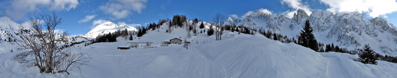 Panoramica alla Malga Bassa Campelli di Schilpario - foto Piero Gritti 6 gennaio 2010