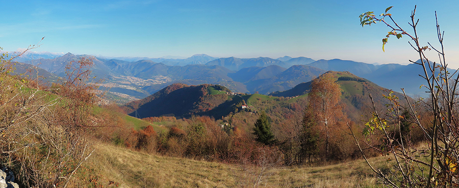 Dal sent. 537 in salita al Monte Poieto bella vista sulla Valle Seriana