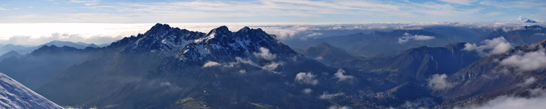 Da Cima Grem verso l'Alben, la Valle Serina, la pianura