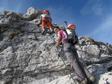 IN VETTA ALLA GRIGNETTA LUNGO IL TRATTO ATTREZZATO DELLA DIRETTISSIMA 12 settembre 2010 - FOTOGALLERY