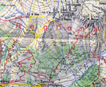 Cartina salita al Pian della Regina e al Pizzo d'Olda